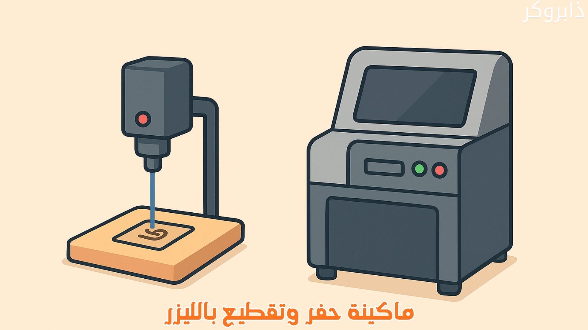 ماكينة حفر وتقطيع بالليزر