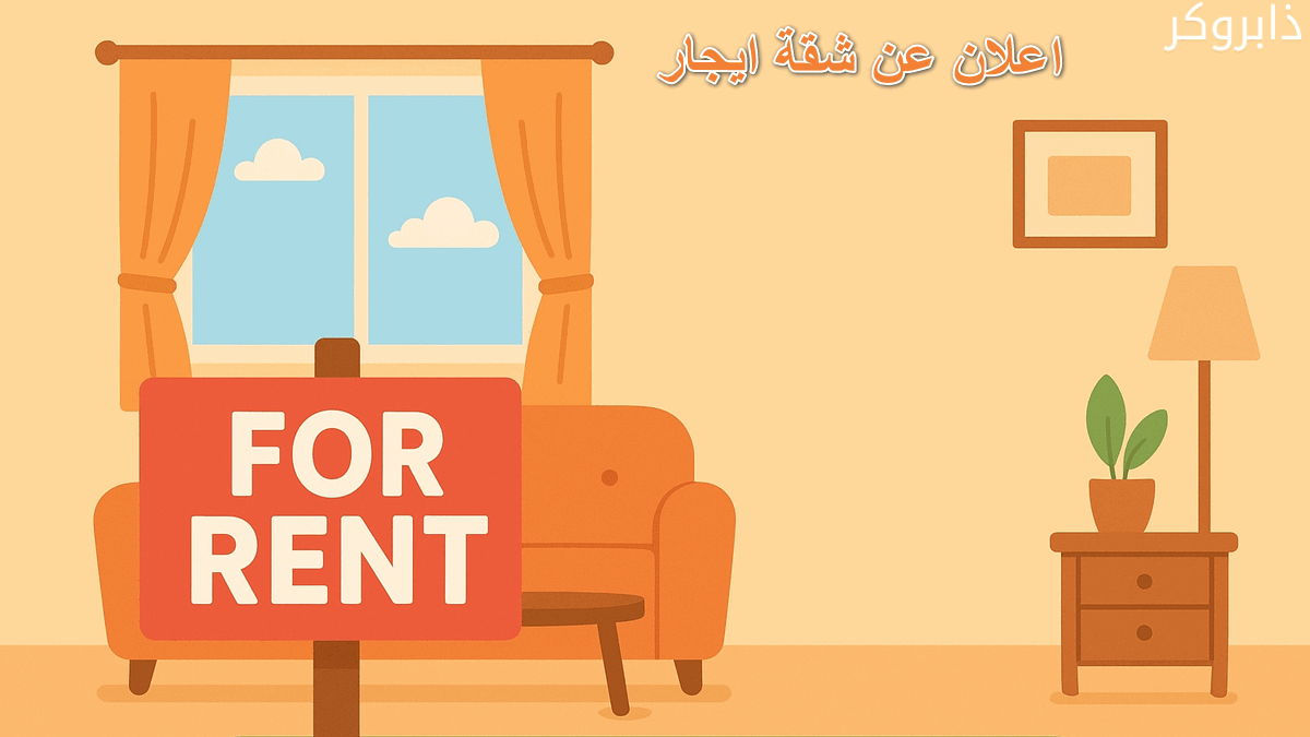 إعلان عن شقة إيجار