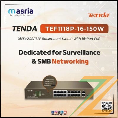 سويتش TENDA TEF1118P-16-150W 🔌 هو الحل العملي لأي نظام مراقبة