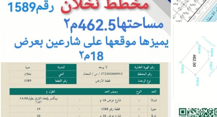 صبيا ارض للبيع في نخلان تقبل التمويل العقاري