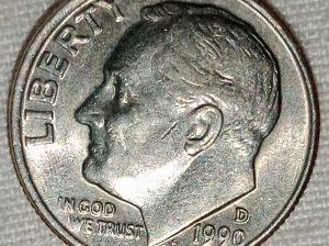 USA Rare coin 1980 D (Roosevelt Dime) error d