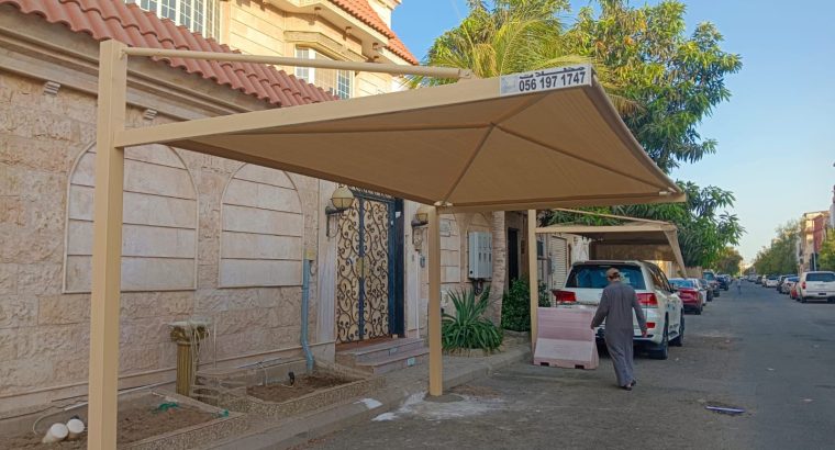 مظلات سيارات وسواتر وهناجر جده 0561971747