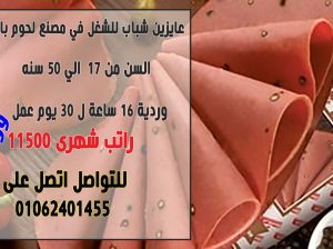 عمال انتاج لمصنع لحوم بالعبور