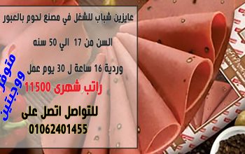 عمال انتاج لمصنع لحوم بالعبور