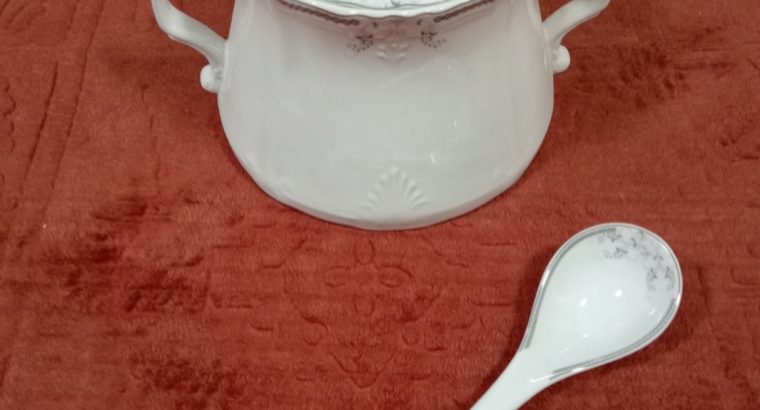 سلطانية بورسلين إماراتي – 3 برطمان زجاج تركي