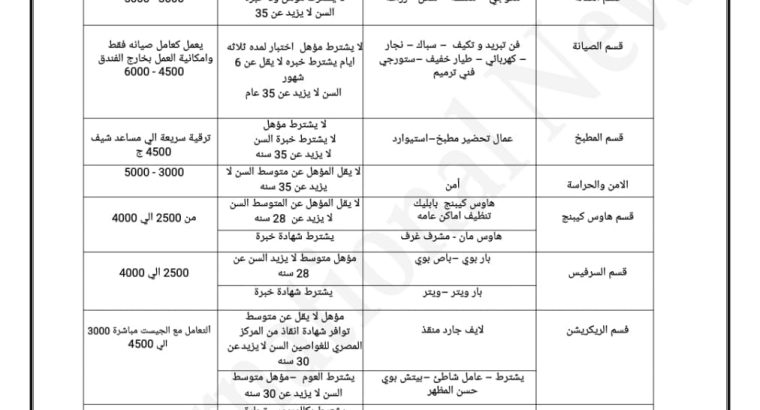 عمال من غير مؤهل ولا خبره