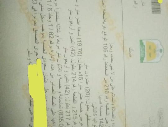 بيش المحلة ارض للبيع في بيش المحلة 0502761647