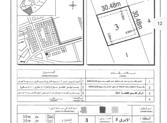 أرض للبيع تصريح بناء خليجي فقط