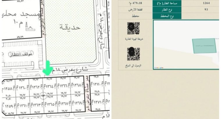 قطعة ارض للبيع بصك نخلان صبيا مساحه 479‪.18