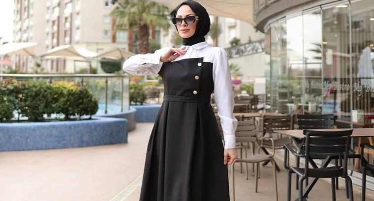 فستان فري سايز خامه الباربي التركي