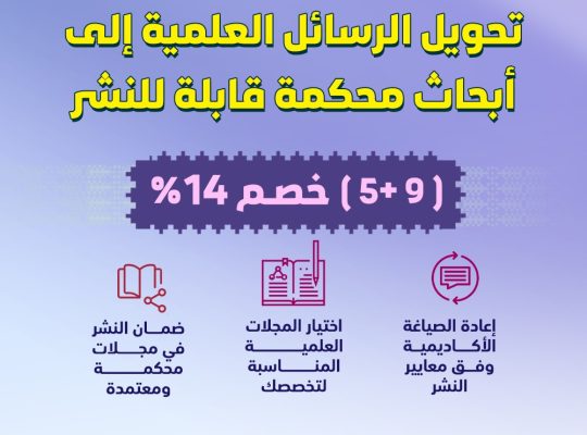 خدمة تحول الرسائل العلمية إلى ابحاث