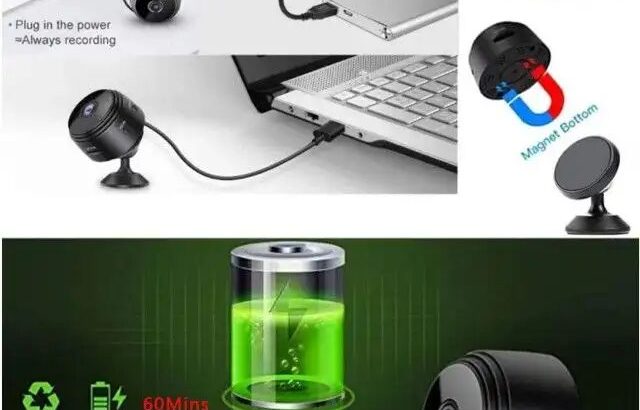 كاميرا خفيه بدقه 1080 مزوده ببطاريه 400 مللى