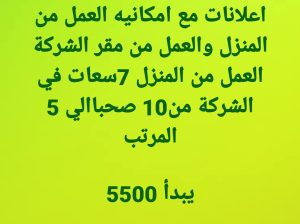 مطلوب عمال كول سنتر ومروج اعلانات