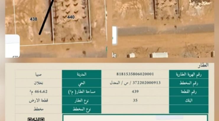 ارض للبيع صبيا نخلان بصك
