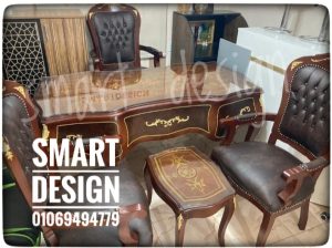 مكتب وزاري كلاسيك خشب زان مطعم نحاس