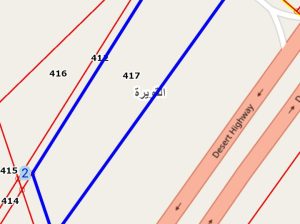 أرض للايجار بموقع استراتيجي في القويرة مثلث ر