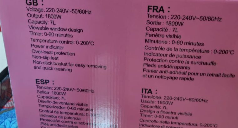 Jamaky new Air Fryer 7L in Alain