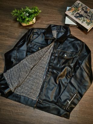 جاكيت الجلد الرجالي الأنيق – الستايل اللي