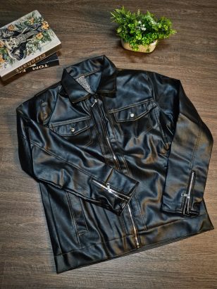 جاكيت الجلد الرجالي الأنيق – الستايل اللي