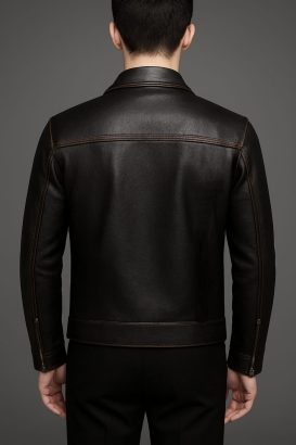 جاكيت الجلد الرجالي الأنيق – الستايل اللي