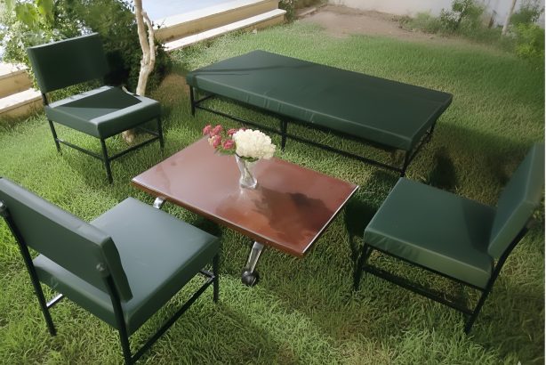 طقم جلوس خارجي حديد وتر بروف