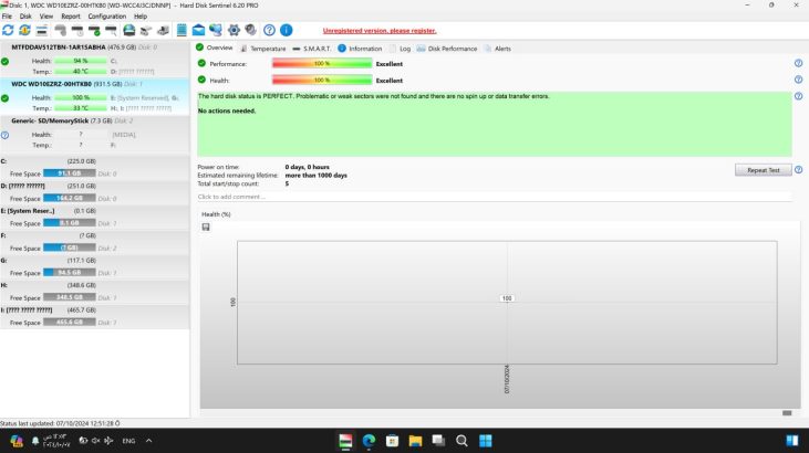 Wd blue 1tb hdd hard disk pc 5400 rpm هارد  د