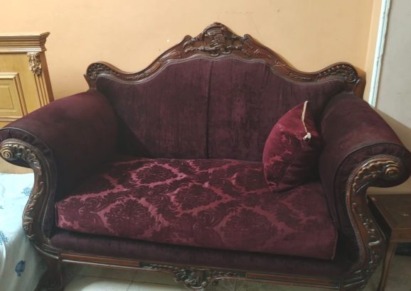 صالون كلاسيك زان 2كنبة- 2كرسي- ترابيزة رخام